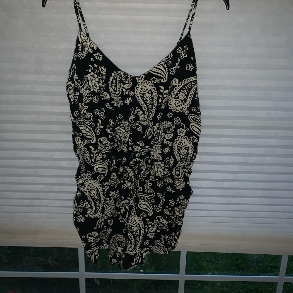 Paisley romper black&white